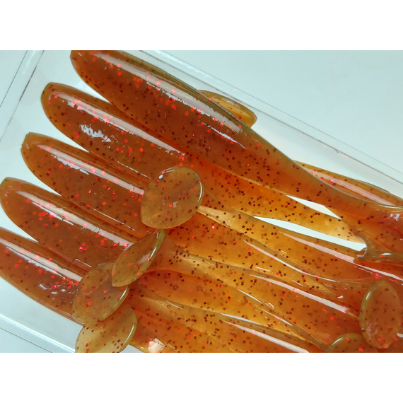 Силікон Keitech Easy Shiner 3" (10 шт/упак), колір:pal#07 motoroil red flake, Довжина силікону: 3" (7.6 см), Колір силікону: pal#07 motoroil red flake, фото , изображение 10