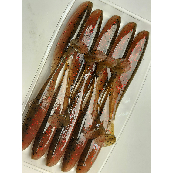 Силікон Keitech Easy Shiner 3" (10 шт/упак), колір:404 red crawdad, Довжина силікону: 3" (7.6 см), Колір силікону: 404 Red Crawdad, фото , изображение 9