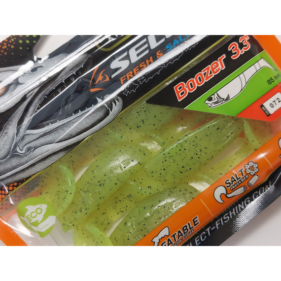 Силікон Select Boozer 3.3" col.072 (4 шт/пак), Длина силикона: 3.3" (8.38 см), Расцветка силикона: 072, фото , изображение 4