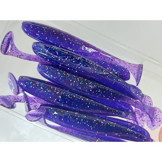 Силікон Keitech Easy Shiner 3" (10 шт/упак), колір:ea#04 violet, Довжина силікону: 3" (7.6 см), Колір силікону: EA#04 Violet, фото , изображение 10