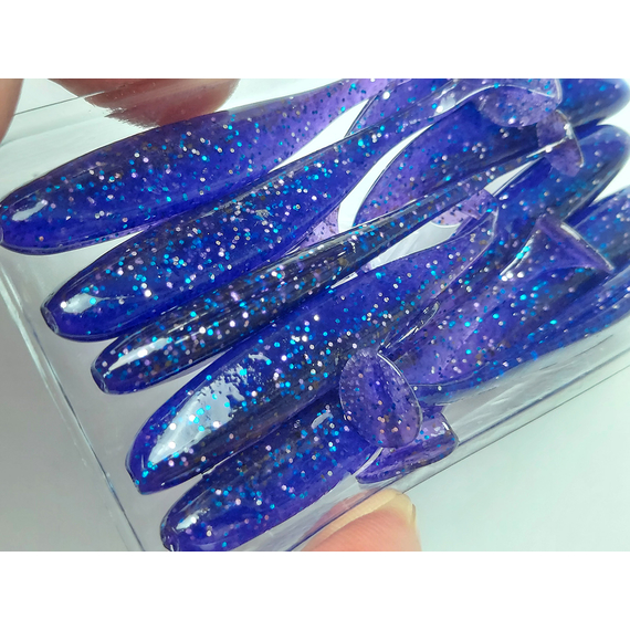 Силікон Keitech Easy Shiner 3" (10 шт/упак), колір:ea#04 violet, Довжина силікону: 3" (7.6 см), Колір силікону: EA#04 Violet, фото , изображение 7