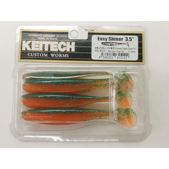 Силікон Keitech Easy Shiner 3.5", колір:pal#11 rotten carrot, Довжина силікону: 3.5" (8.9 см), Колір силікону: PAL#11 Rotten Carrot, фото , изображение 13