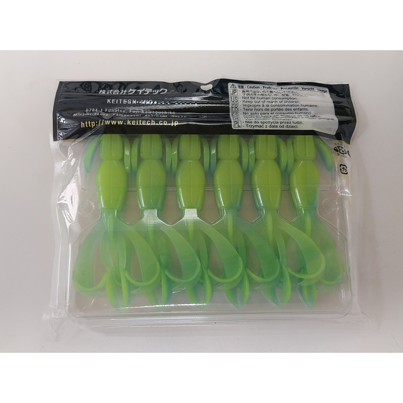 Силікон Keitech Crazy Flapper 4.4" (6 шт/упак), колір: pal#03 ice chartreuse, Довжина силікону: 4.4" (11.2 см), Колір силікону: PAL#03 Ice Chartreuse, фото , изображение 9