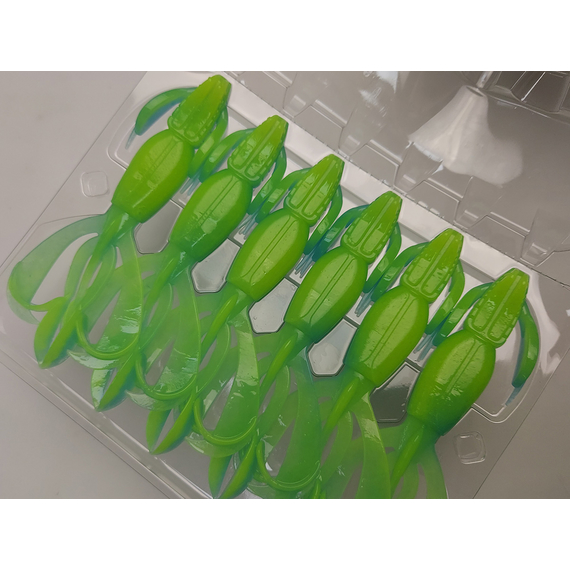 Силікон Keitech Crazy Flapper 4.4" (6 шт/упак), колір: pal#03 ice chartreuse, Довжина силікону: 4.4" (11.2 см), Колір силікону: PAL#03 Ice Chartreuse, фото , изображение 6