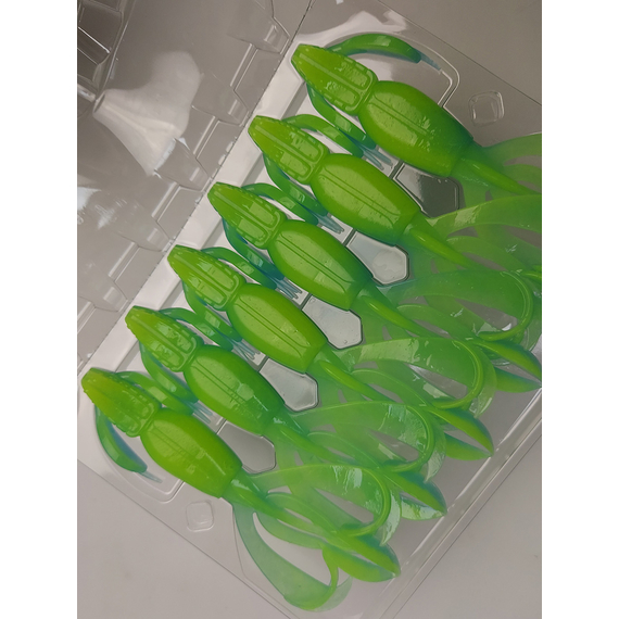 Силікон Keitech Crazy Flapper 4.4" (6 шт/упак), колір: pal#03 ice chartreuse, Довжина силікону: 4.4" (11.2 см), Колір силікону: PAL#03 Ice Chartreuse, фото , изображение 7