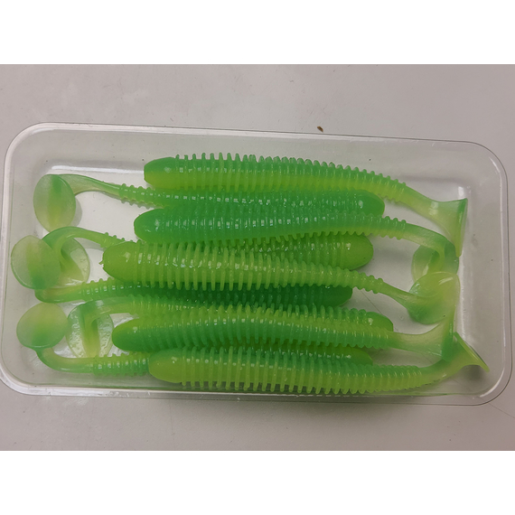 Силікон Keitech Swing Impact 3" (10 шт/упак), колір:ea#11 limechartreuseglow, Довжина силікону: 3" (7.6 см), Колір силікону: EA#11 Lime Chartreuse Glow, фото , изображение 6