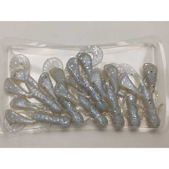 Силікон Jackall Vector Bug 2.5" Pearl White 8шт, фото , изображение 4