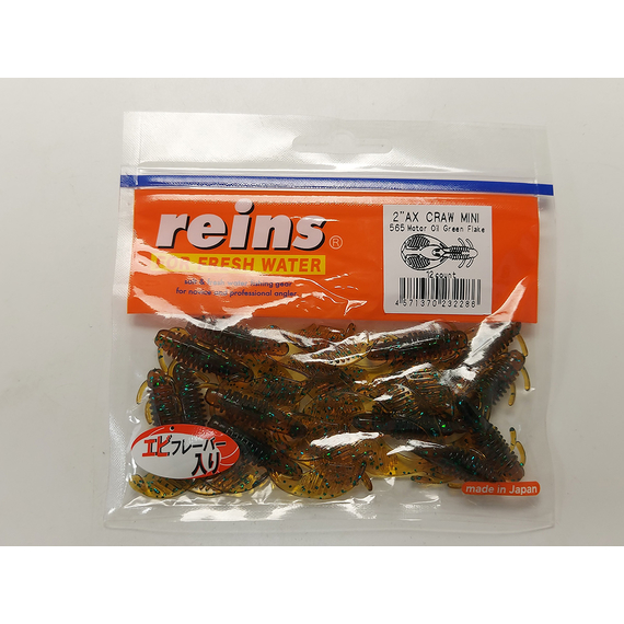 Силікон Reins Rockvibe Shad 3" 565 Motor Oil Green Flake (15шт/уп), Довжина силікону: 3.0" (7,62 см), Колір силікону: 565 Motor Oil Green Flake, фото , изображение 2