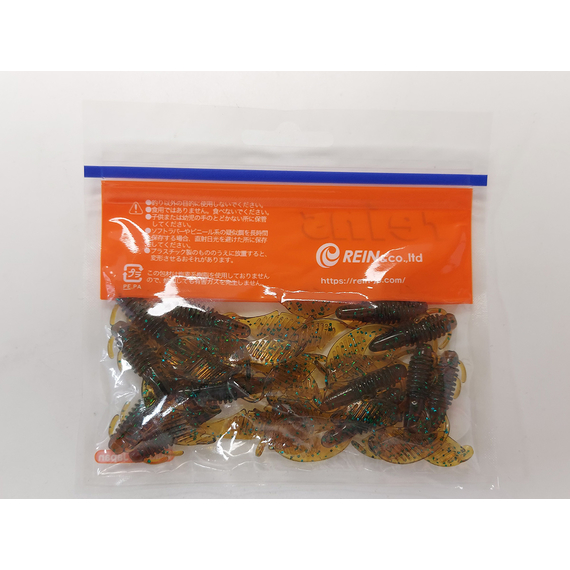 Силікон Reins Rockvibe Shad 3" 565 Motor Oil Green Flake (15шт/уп), Довжина силікону: 3.0" (7,62 см), Колір силікону: 565 Motor Oil Green Flake, фото , изображение 5