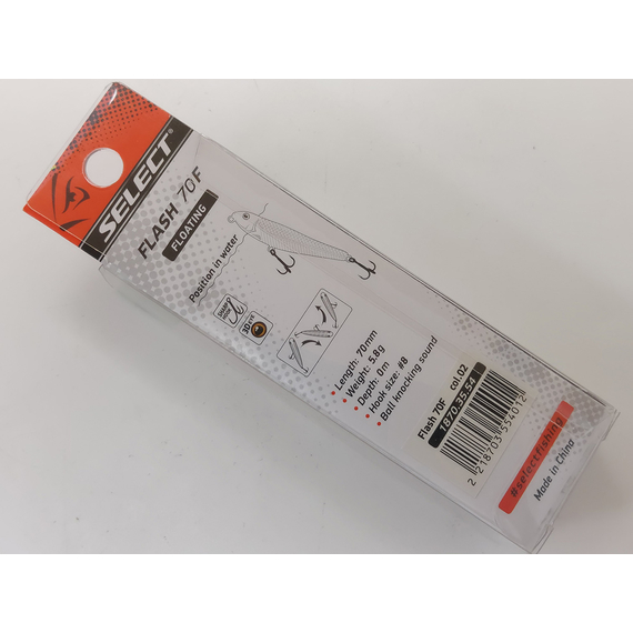 Воблер Select Flash 70F 5.8g col.02 (topwater), Цвет воблера: col.02, фото , изображение 4
