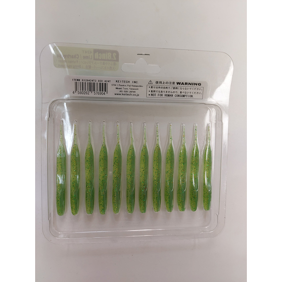 Силікон Keitech Sexy Impact 2.8" 12, колір:424 lime chartreuse, Довжина силікону: 2.8" (7.1 см), Колір силікону: 424 Lime Chartreuse, фото , изображение 7