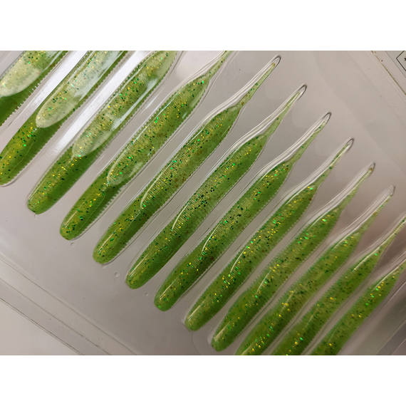 Силікон Keitech Sexy Impact 2.8" 12, колір:424 lime chartreuse, Довжина силікону: 2.8" (7.1 см), Колір силікону: 424 Lime Chartreuse, фото , изображение 9