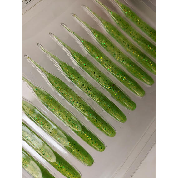 Силікон Keitech Sexy Impact 2.8" 12, колір:424 lime chartreuse, Довжина силікону: 2.8" (7.1 см), Колір силікону: 424 Lime Chartreuse, фото , изображение 11