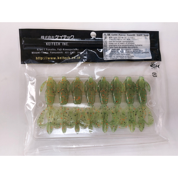 Силікон Keitech Crazy Flapper 2.8" (8 шт/уп), колір: ea#05 hot fire tiger, Довжина силікону: 2.8" (7.1 см), Колір силікону: EA#05 Hot Fire Tiger, фото , изображение 6