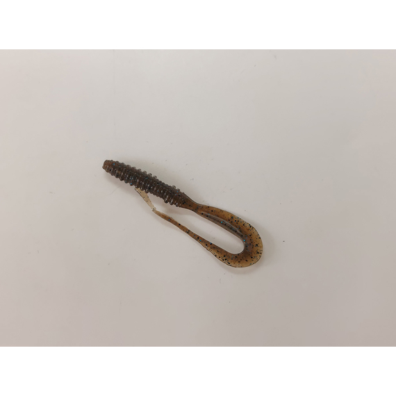 Силікон Keitech Mad Wag Mini 2.5" (12 шт/упак), колір:207 green pumpkin pp. flk, Довжина силікону: 2.5" (6.3 см), Колір силікону: 207 Green Pumpkin PP. Blue FLK, фото , изображение 4