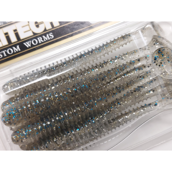 Силікон Keitech Swing Impact 4" (8 шт/упак), колір:418 bluegill flash, Довжина силікону: 4" (10.2 см), Колір силікону: 418 Bluegill Flash, фото , изображение 8