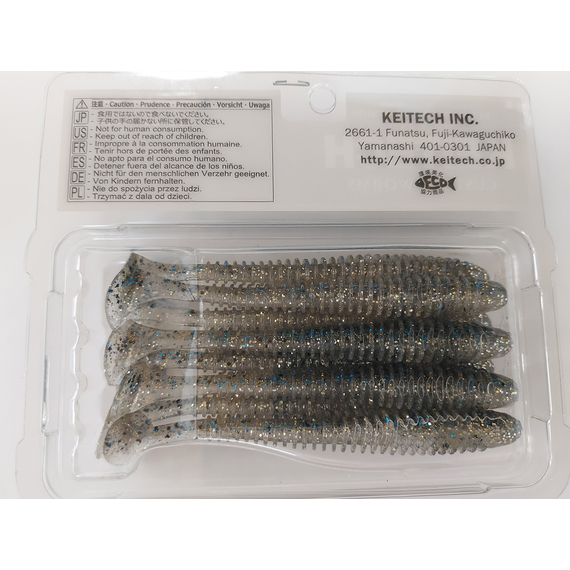 Силікон Keitech Swing Impact 4" (8 шт/упак), колір:418 bluegill flash, Довжина силікону: 4" (10.2 см), Колір силікону: 418 Bluegill Flash, фото , изображение 9