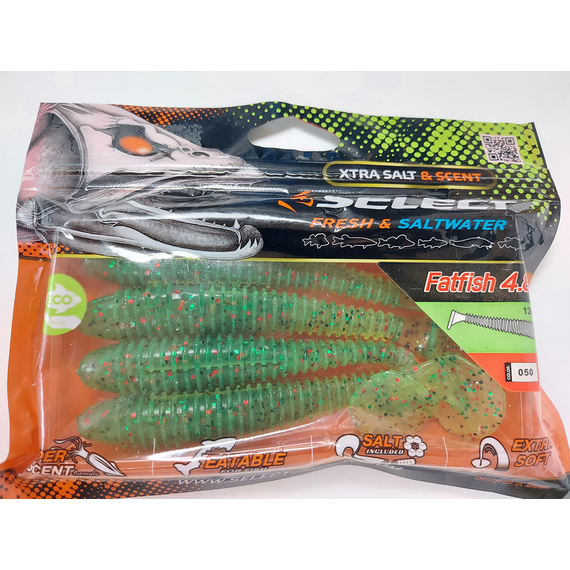 Силікон Select Fatfish 4.8" col.050 (4 шт/упак), Довжина силікону: 4.8" (12.19 см), Колір силікону: 050, фото , изображение 6
