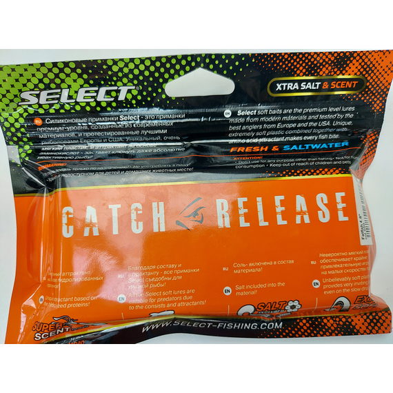 Силікон Select Fatfish 4.8" col.050 (4 шт/упак), Довжина силікону: 4.8" (12.19 см), Колір силікону: 050, фото , изображение 8