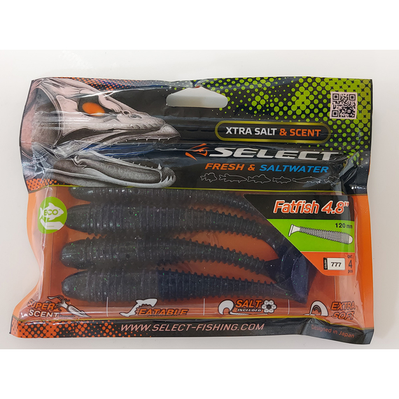 Силікон Select Fatfish 4.8" col.777 (4 шт/упак), Довжина силікону: 4.8" (12.19 см), Колір силікону: 777, фото , изображение 5