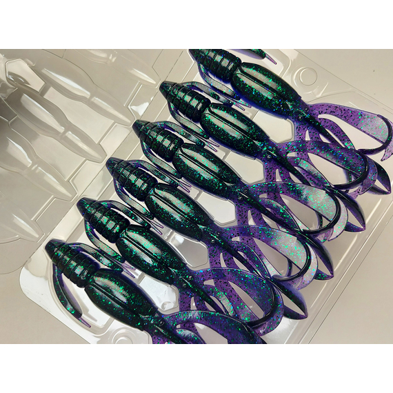 Силікон Keitech Crazy Flapper 4.4" (6 шт/упак), колір: 408 electric june bug, Довжина силікону: 4.4" (11.2 см), Колір силікону: 408 Electric June Bug, фото , изображение 5