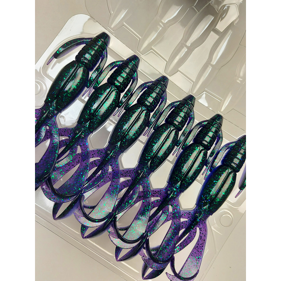 Силікон Keitech Crazy Flapper 4.4" (6 шт/упак), колір: 408 electric june bug, Довжина силікону: 4.4" (11.2 см), Колір силікону: 408 Electric June Bug, фото , изображение 10