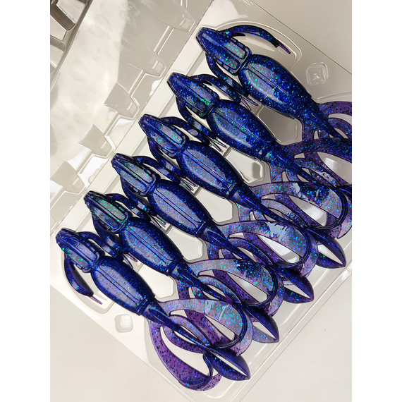 Силікон Keitech Crazy Flapper 4.4" (6 шт/упак), колір: 408 electric june bug, Довжина силікону: 4.4" (11.2 см), Колір силікону: 408 Electric June Bug, фото , изображение 9