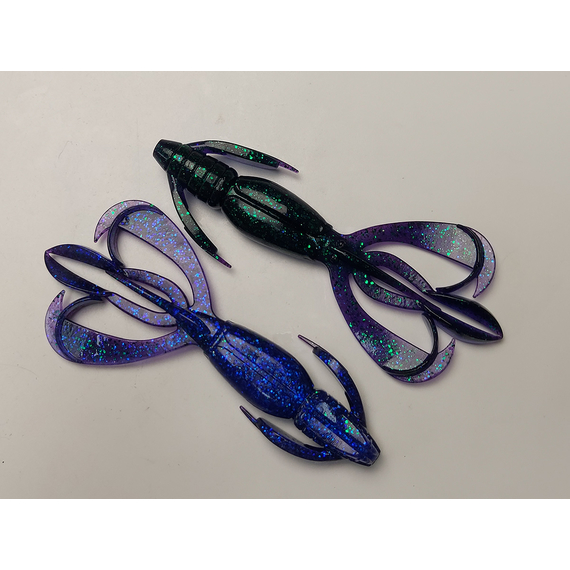 Силікон Keitech Crazy Flapper 4.4" (6 шт/упак), колір: 408 electric june bug, Довжина силікону: 4.4" (11.2 см), Колір силікону: 408 Electric June Bug, фото , изображение 4