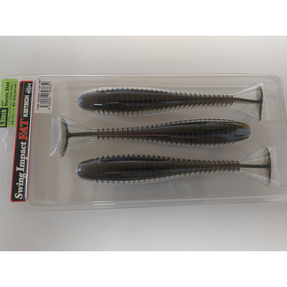 Силікон Keitech Swing Impact FAT 6.8" (3 шт/упак), колір:440 electric shad, Довжина силікону: 6.8" (17.3 см), Колір силікону: 440 Electric Shad, фото , изображение 4