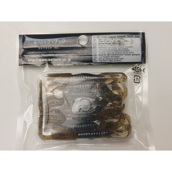 Силікон Keitech Little Spider 2" (8 шт/упак), колір:207 green pumpkin pp. flk, Довжина силікону: 2" (5.1 см), Колір силікону: 207 Green Pumpkin PP. Blue FLK, фото , изображение 8