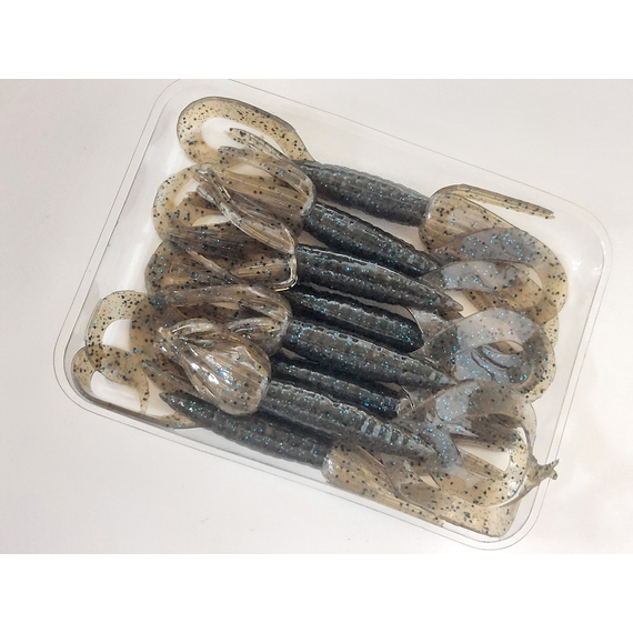 Силікон Keitech Little Spider 2" (8 шт/упак), колір:207 green pumpkin pp. flk, Довжина силікону: 2" (5.1 см), Колір силікону: 207 Green Pumpkin PP. Blue FLK, фото , изображение 6