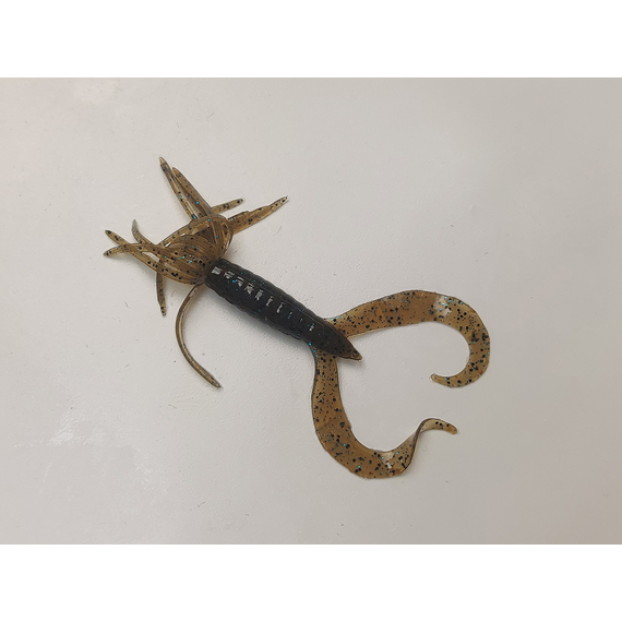 Силікон Keitech Little Spider 2" (8 шт/упак), колір:207 green pumpkin pp. flk, Довжина силікону: 2" (5.1 см), Колір силікону: 207 Green Pumpkin PP. Blue FLK, фото , изображение 2