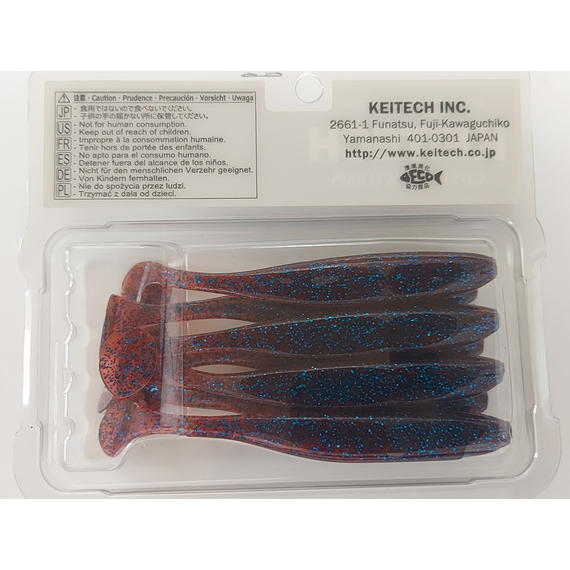 Силікон Keitech Easy Shiner 4" (7 шт/упак), колір:ea#03 grape, Довжина силікону: 4" (10.2 см), Колір силікону: EA#03 Grape, фото , изображение 9