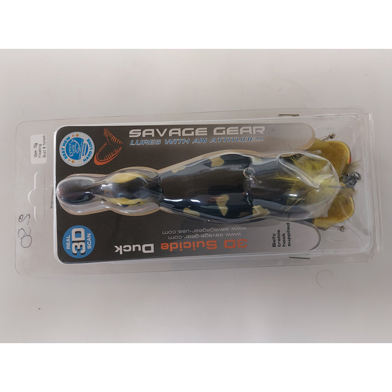 Воблер Savage Gear 3D Suicide Duck 150F 150mm 70.0 g #01 Natural, Розмір/Вага: 150мм/70г, Колір воблера: Natural, фото , изображение 6