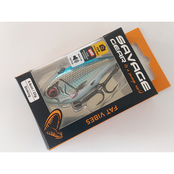 Воблер Savage Gear Fat Vibes 66S 66mm 22.0g Blue Chrome, Размер/Вес: 66мм/22г, Цвет воблера: Blue Chrome, фото , изображение 5