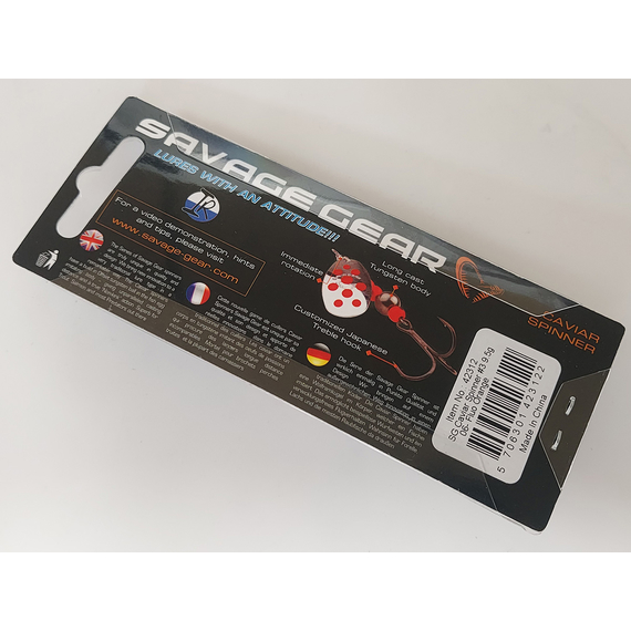 Блешня Savage Gear Caviar Spinner #3 9.5 g 06-Fluo Orange, Вага блешні: 9.5g, Колір блешні: Fluo Orange, фото , изображение 4
