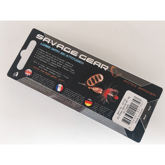 Блешня Savage Gear Rotex Spinner #5 14.0g 02-Copper, Вага блешні: 14g, Колір блешні: Copper, фото , изображение 4