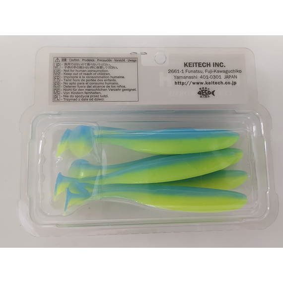 Силікон Keitech Easy Shiner 4.5" (6 шт/упак), колір:pal#03 ice chartreuse, Довжина силікону: 4.5" (11.4 см), Колір силікону: PAL#03 Ice Chartreuse, фото , изображение 9
