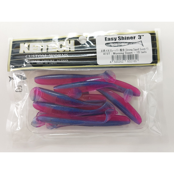 Силікон Keitech Easy Shiner 3" (10 шт/уп), колір:473 morning dawn, Довжина силікону: 3" (7.6 см), Колір силікону: 473 Morning Dawn, фото , изображение 14