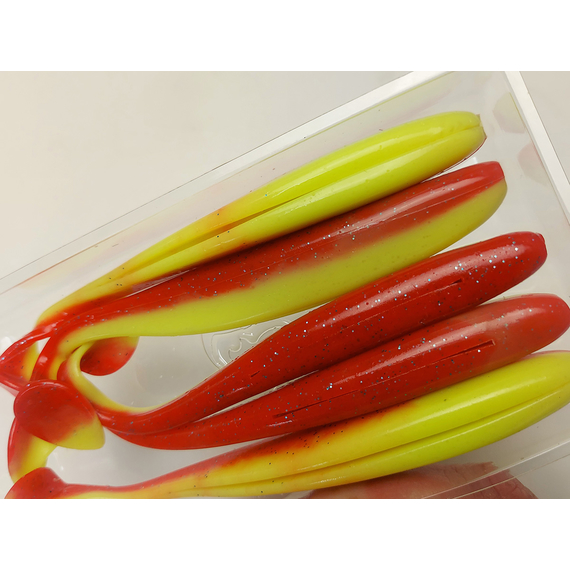 Силікон Select Easy Shad 5" #202 — їстівний віброхвіст для судака та щуки (5 шт/упак), Довжина силікону: 5" (12.7 см), Колір силікону: 202, фото , изображение 7