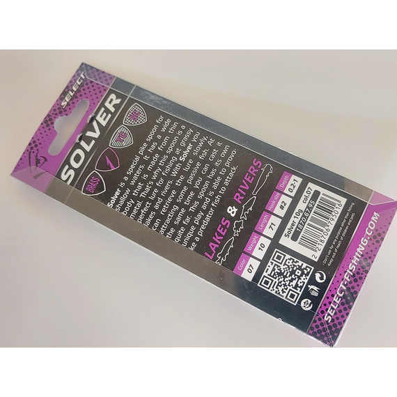 Блешня Select Solver 10.0g 71mm #07, Вага блешні: 10г, Колір блешні: 07, фото , изображение 7