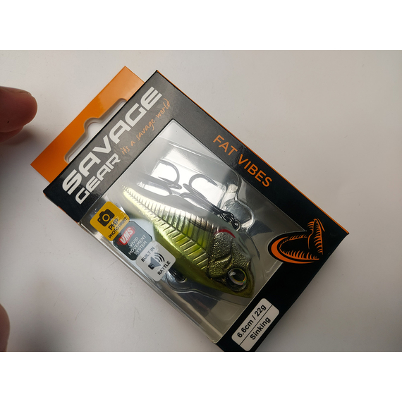 Воблер Savage Gear Fat Vibes 66S 66mm 22.0g Ayu Chrome, Размер/Вес: 66мм/22г, Цвет воблера: Ayu Chrome, фото , изображение 2