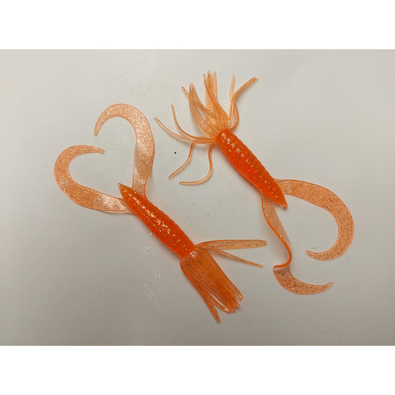 Силікон Keitech Little Spider 3" (8 шт/упак), колір:ea#06 orange flash, Довжина силікону: 3" (7.6 см), Колір силікону: EA#06 Orange Flash, фото , изображение 3