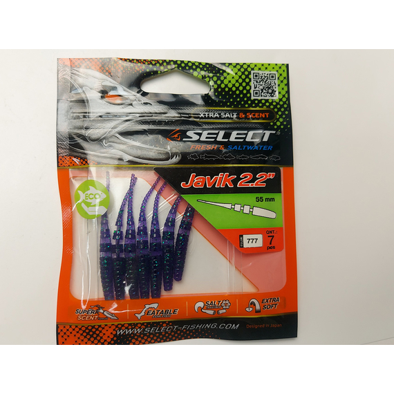 Силикон Select Javik 2.2" col.777 (7 шт/упак), Длина силикона: 2.2" (5.59 см), Расцветка силикона: 777, фото , изображение 5