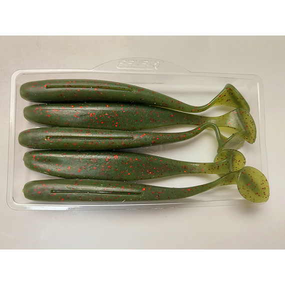 Силікон Select Easy Shad 5" #108 — їстівний віброхвіст для судака та щуки (5 шт/упак), Довжина силікону: 5" (12.7 см), Колір силікону: 108, фото , изображение 9