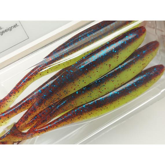 Силікон Keitech Easy Shiner 4.5" (6 шт/уп), колір:ea#15 grape chart red flk, Довжина силікону: 4.5" (11.4 см), Колір силікону: ea#15 grape chart red flk, фото , изображение 10