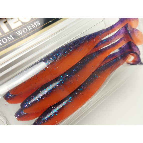 Силікон Keitech Easy Shiner 4.5" (6 шт/упак), колір:pal#09 violet fire, Довжина силікону: 4.5" (11.4 см), Колір силікону: PAL#09 Violet Fire, фото , изображение 8