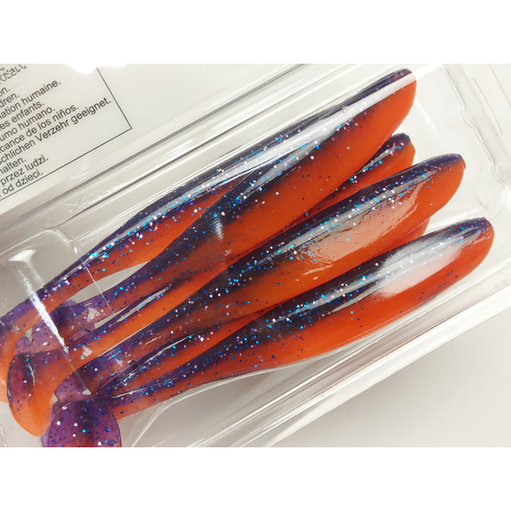 Силікон Keitech Easy Shiner 4.5" (6 шт/упак), колір:pal#09 violet fire, Довжина силікону: 4.5" (11.4 см), Колір силікону: PAL#09 Violet Fire, фото , изображение 9