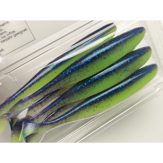 Силікон Keitech Easy Shiner 4.5" (6 шт/упак), колір:pal#06 violet lime berry, Довжина силікону: 4.5" (11.4 см), Колір силікону: PAL#06 Violet Lime Berry, фото , изображение 15