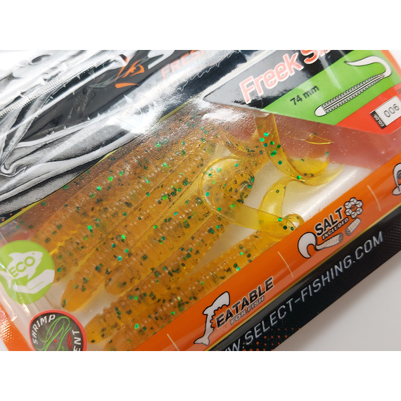 Силикон Select Freek Slim 3" col.006 (7 шт/пак), Длина силикона: 3" (7.62 см), Расцветка силикона: 006, фото , изображение 7